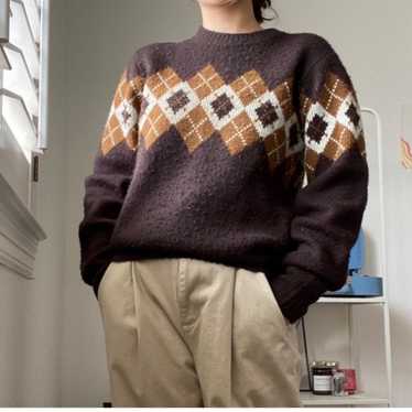 Vintage 60s Argyle Sweater