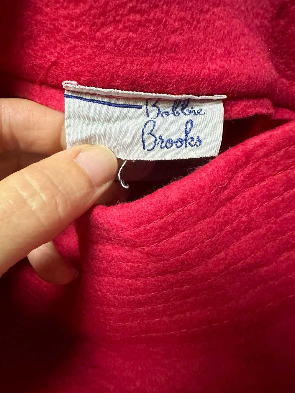 1950s Bobbie Brooks Red Wool Felt Circle Skirt XS - image 10