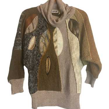 Vtg vintage cowl neck dolman sweater medium - image 1