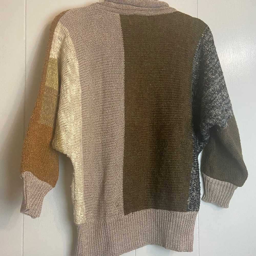 Vtg vintage cowl neck dolman sweater medium - image 8