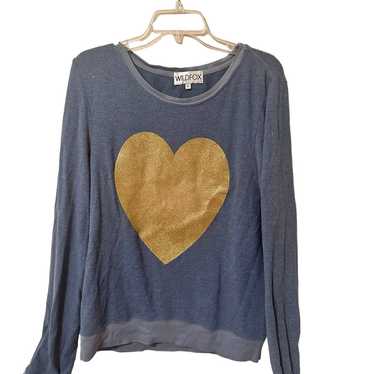 Wild Fox Heart Sweater Size Medium - image 1