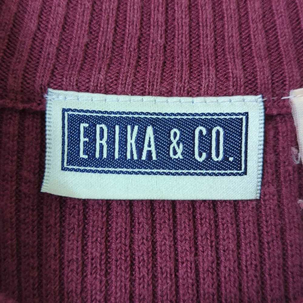 Erika & Co Y2K Vintage Classic Ribbed Knit Mock N… - image 4