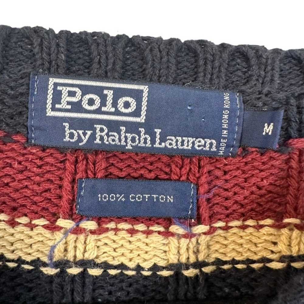 Polo by Ralph Lauren Vintage Blue Burgundy Cream … - image 5