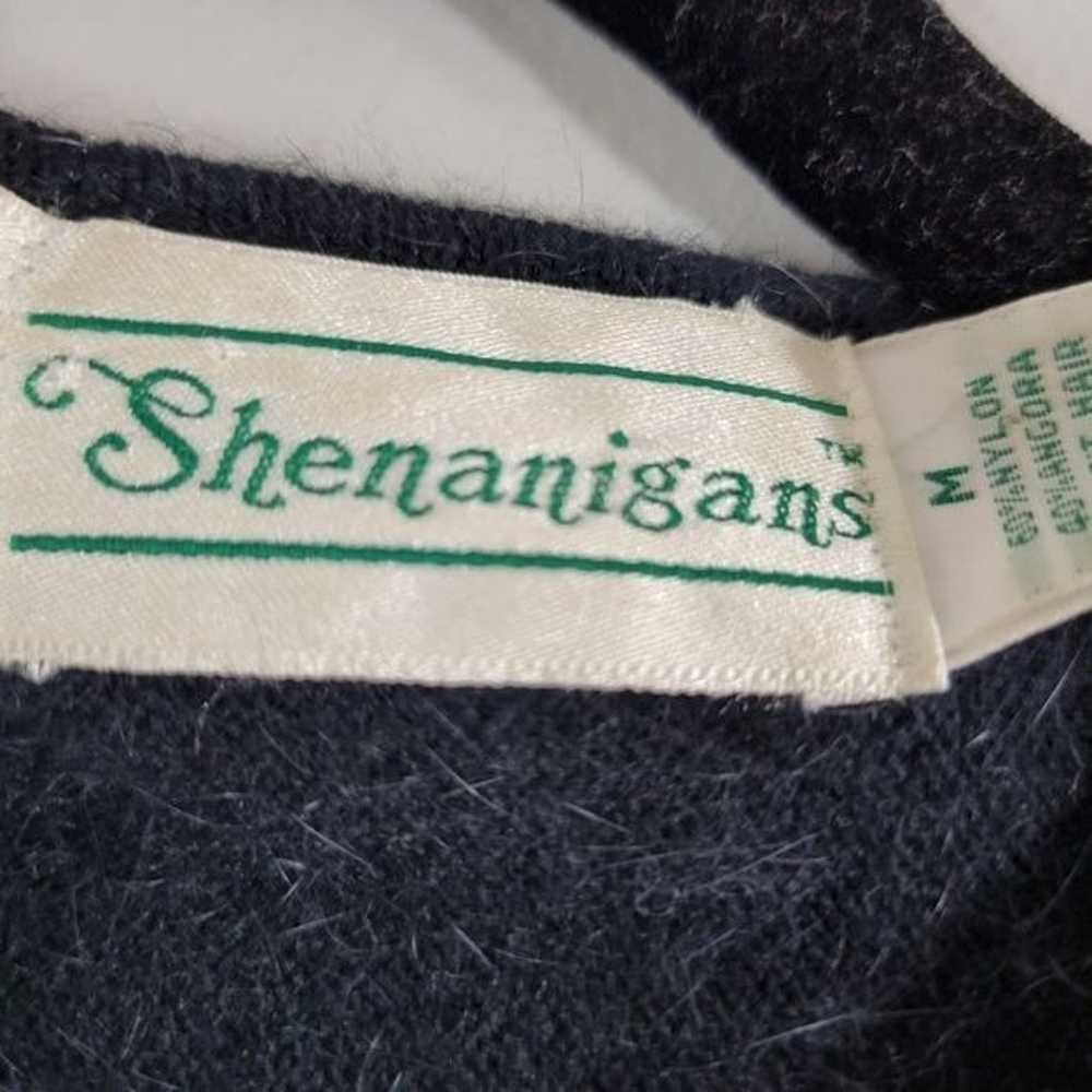 Vintage SHENANIGANS black angora blend dolman sle… - image 8