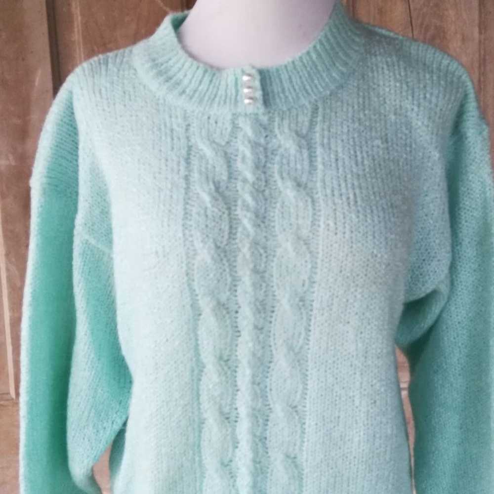 Vintage Mint Green Sweater - image 2