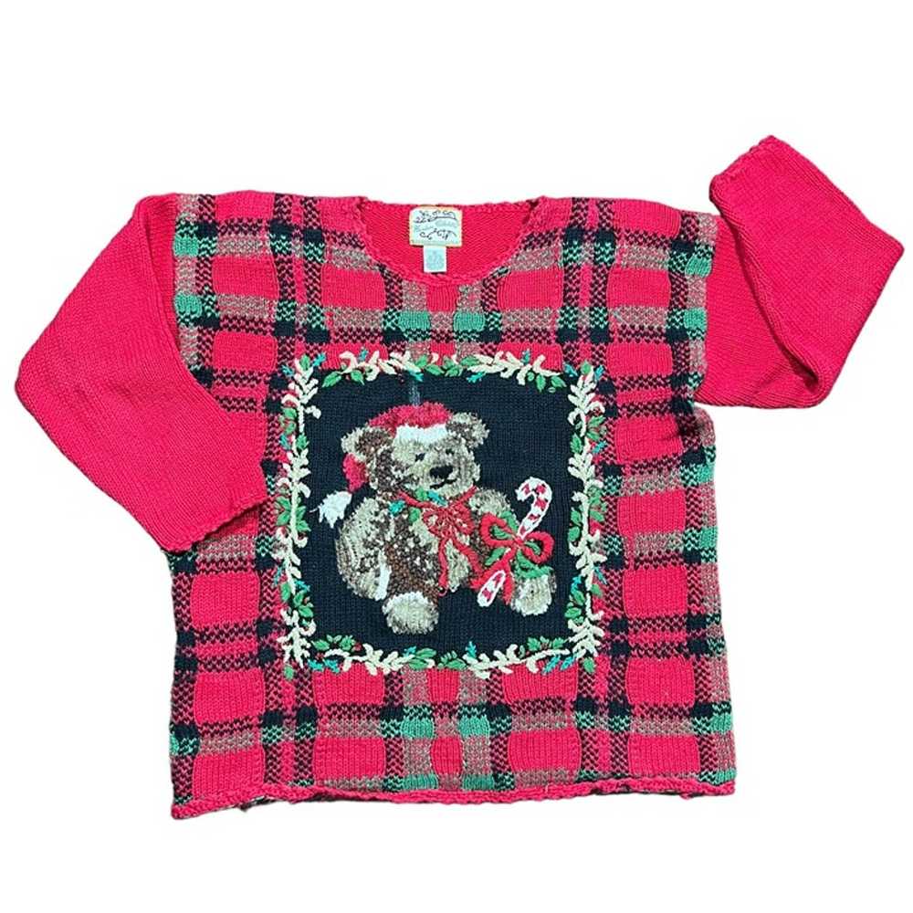 Heirloom Collectibles Vtg Christmas Teddy Bear Em… - image 1