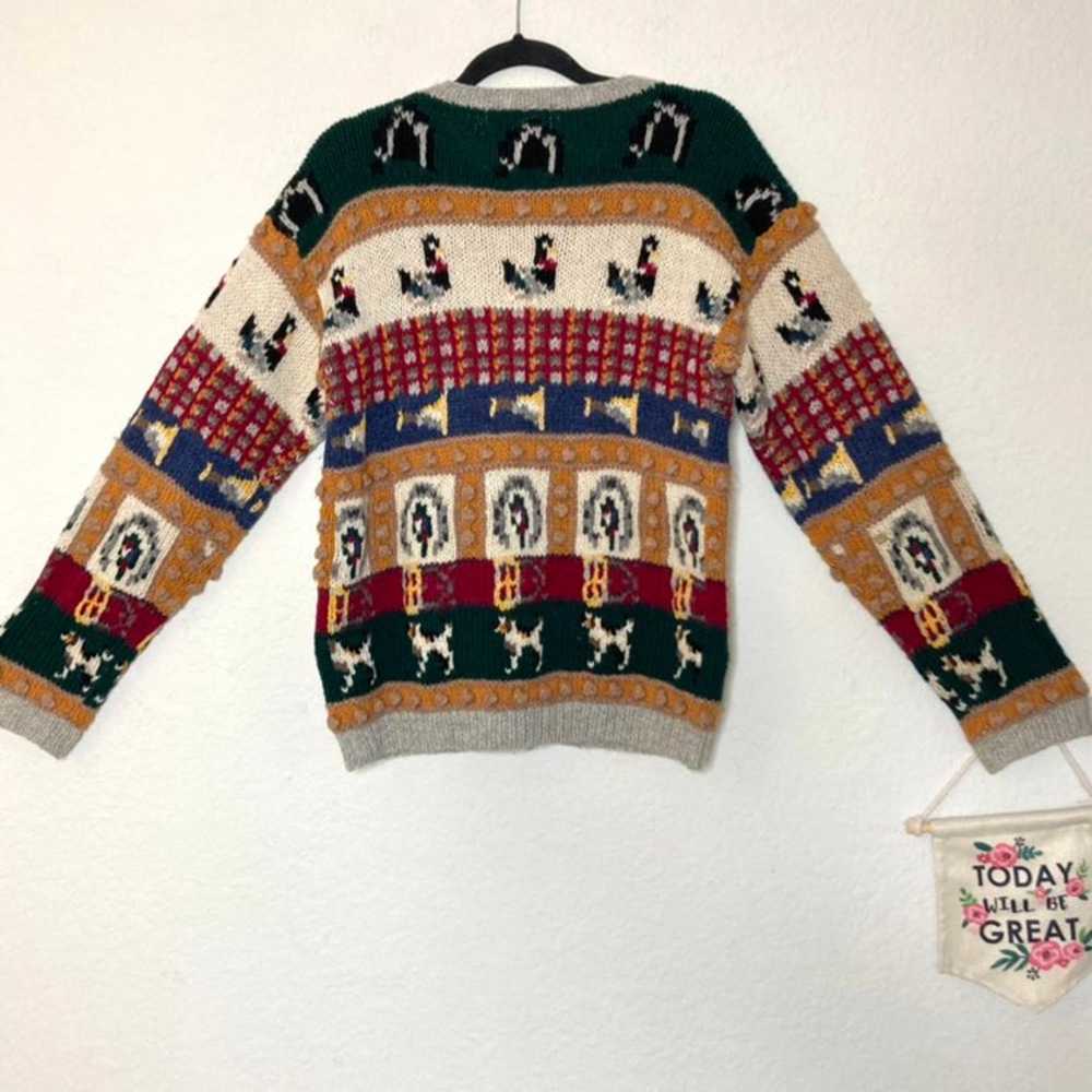 Vintage Eagle's Eye wool cardigan sweater christm… - image 6