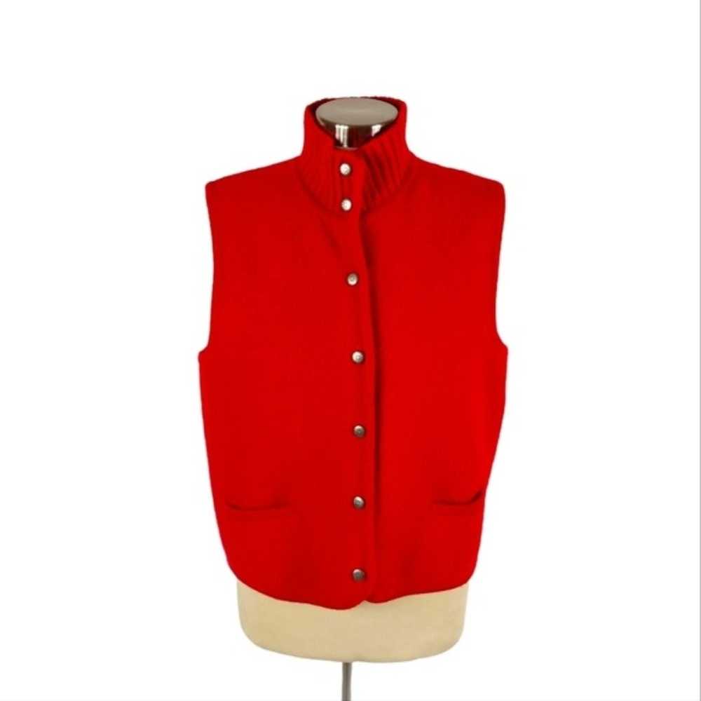 Pendleton Red 100% Wool Vintage Sweater Vest - image 1