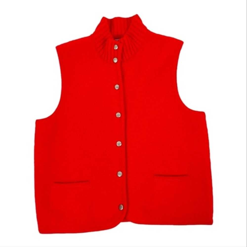 Pendleton Red 100% Wool Vintage Sweater Vest - image 4