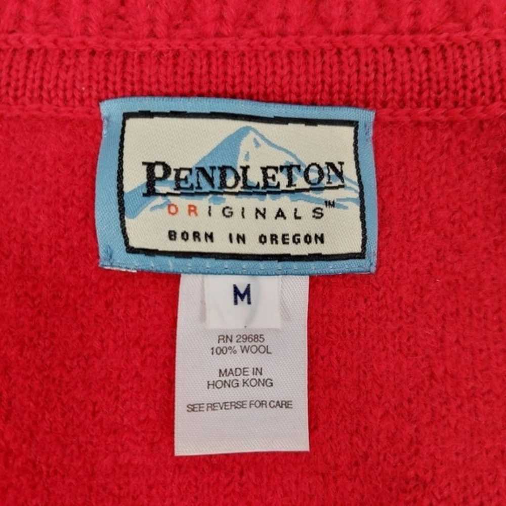 Pendleton Red 100% Wool Vintage Sweater Vest - image 9
