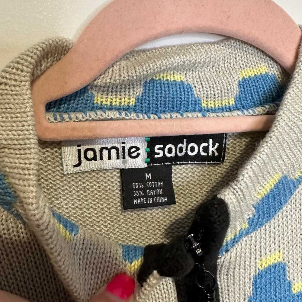 vintage 90s jamie sadock quarter zip sweater vest… - image 2