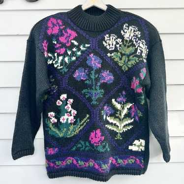 St John Santana Knit Vintage Mock Neck Sweater Paillettes Medium