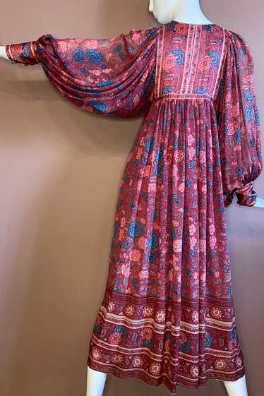 RED INDIAN SILK DRESS