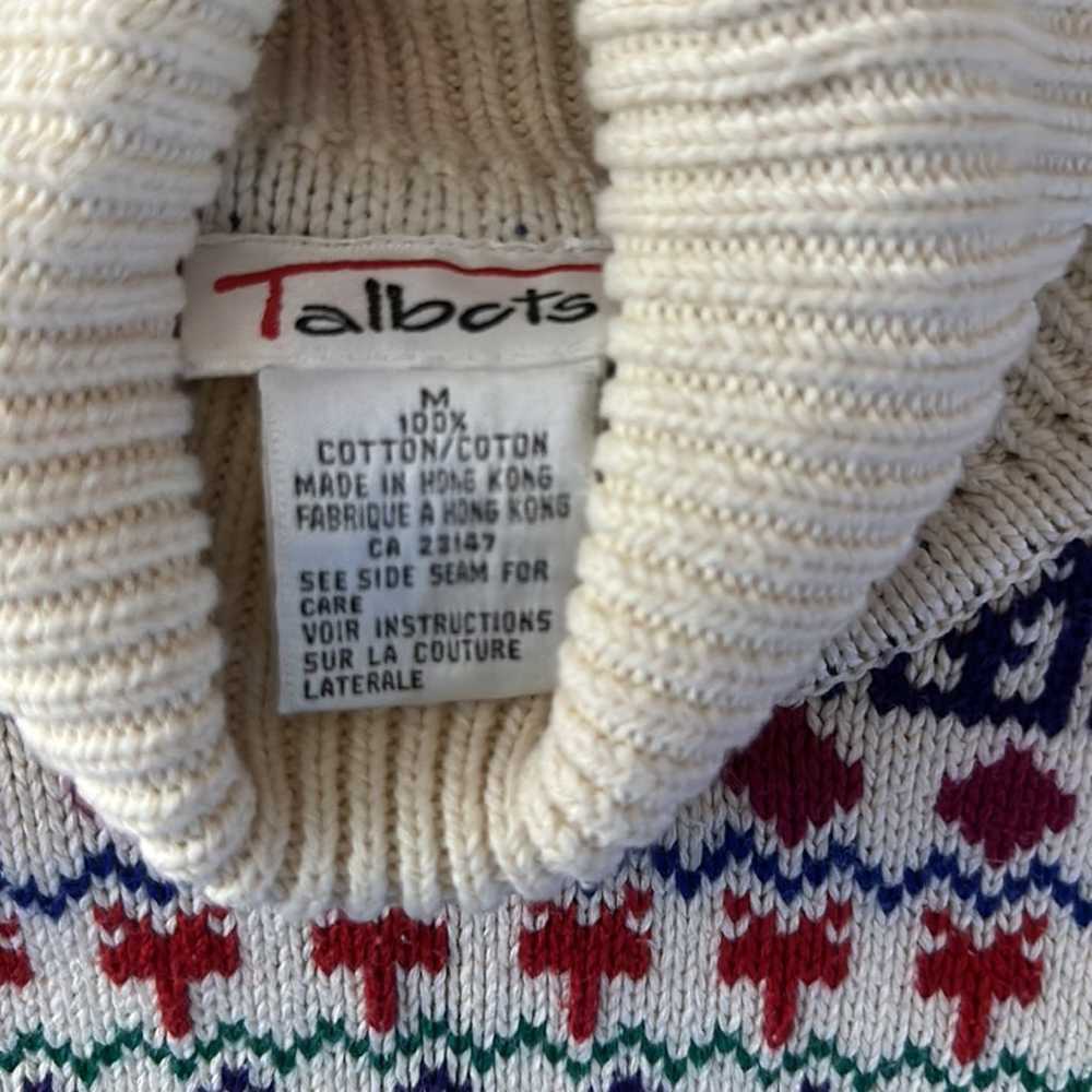 Vintage 80’s Talbots Ivory Primary Colors Fair Is… - image 5