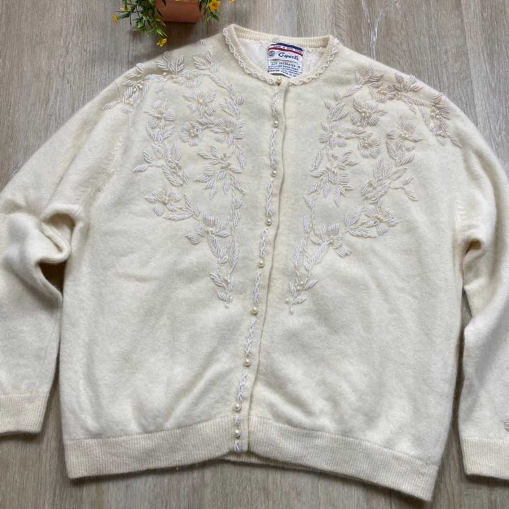 Vintage 50’s Beaded Cardigan Sweater - image 7