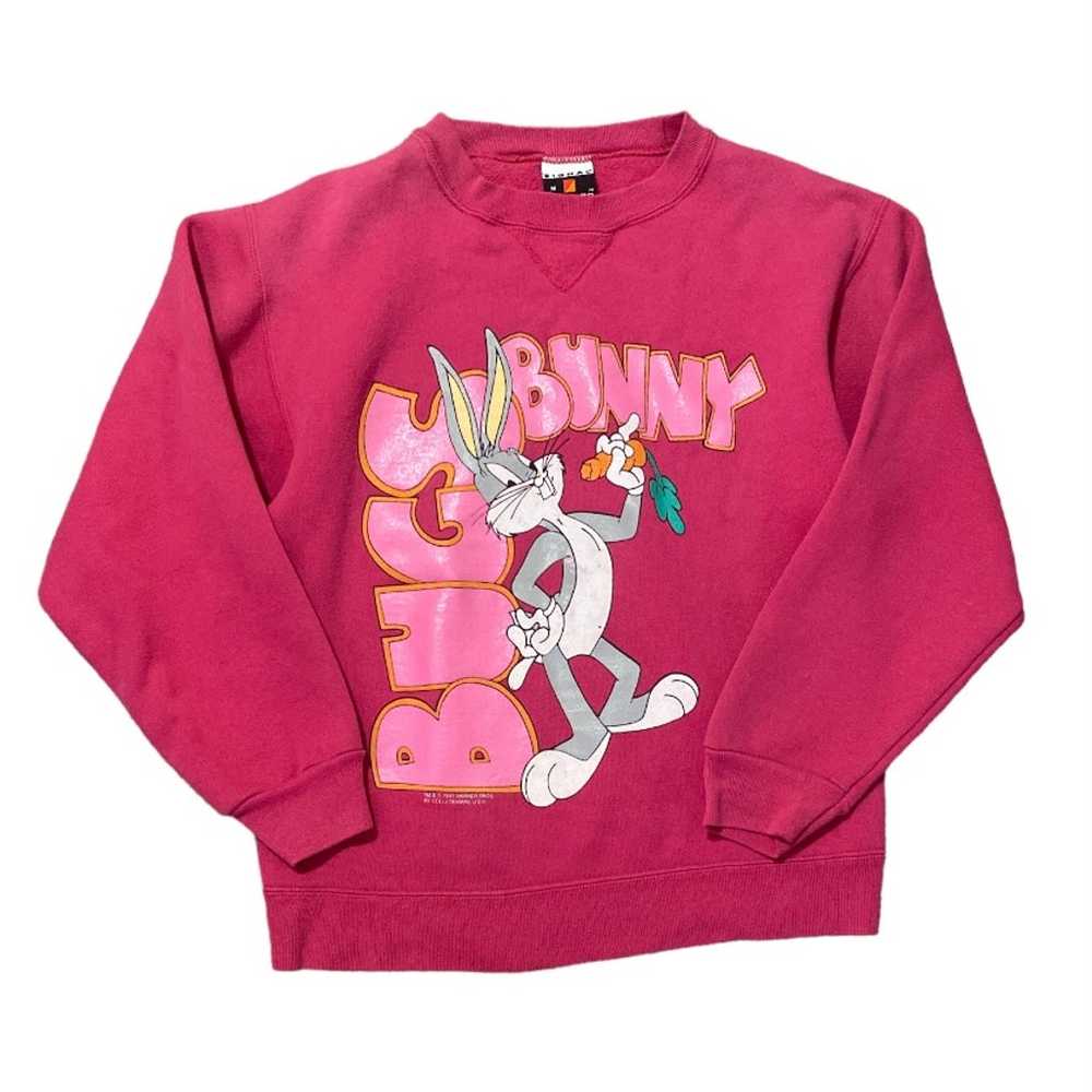 Vintage 1993 Pink Bugs Bunny Sweatshirt - image 1