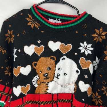 Vintage ADELE Knitwear Sweater Teddy Bears Kawaii… - image 1