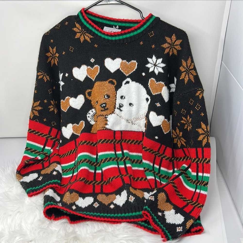 Vintage ADELE Knitwear Sweater Teddy Bears Kawaii… - image 2