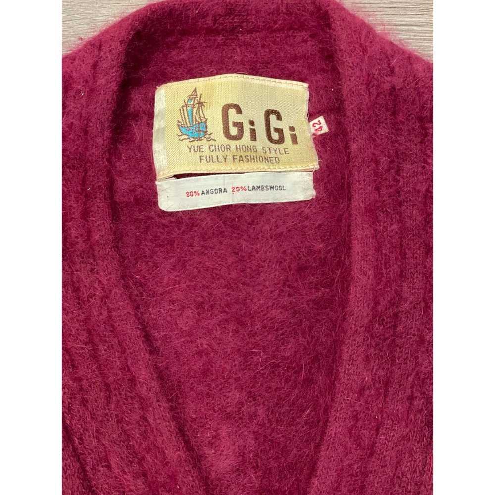 50s/60s Vintage Angora GiGi Cardigan Sweater Sz 42 - image 2