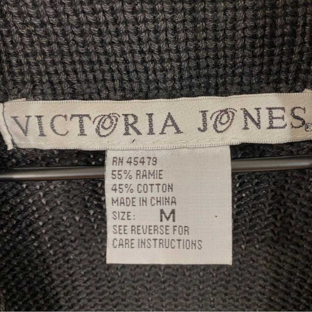 Vintage Victoria Jones Black Knit Southwest Beade… - image 6
