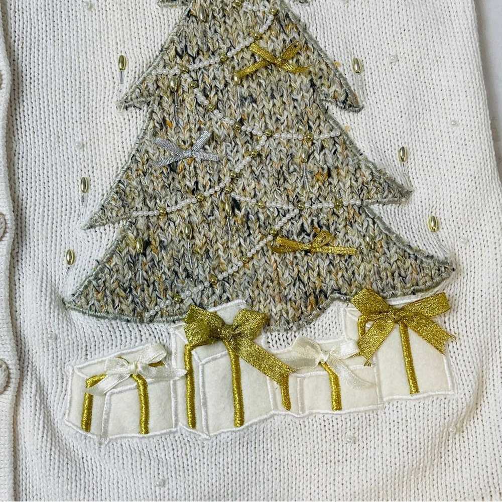 Victoria Jones Vintage Christmas Tree Sweater Pol… - image 12