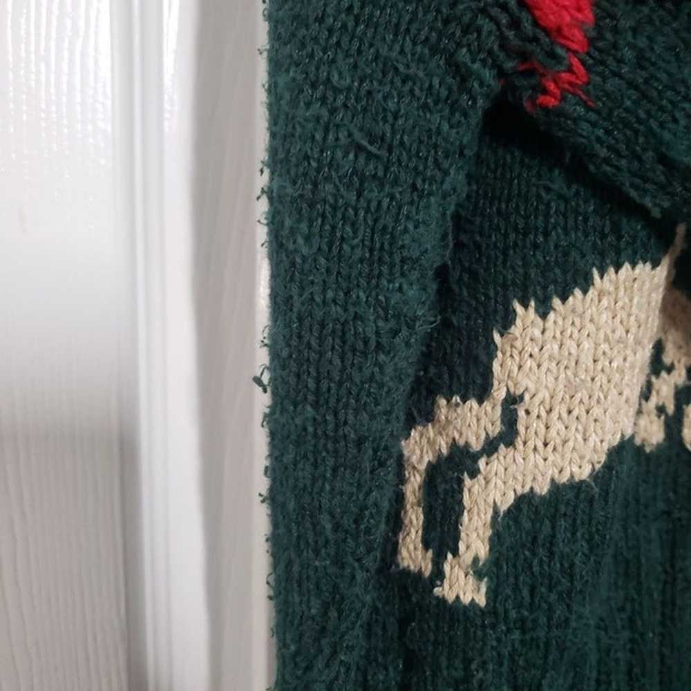 Lauren Ralph Lauren Vintage Hand Knit Reindeer Ca… - image 5