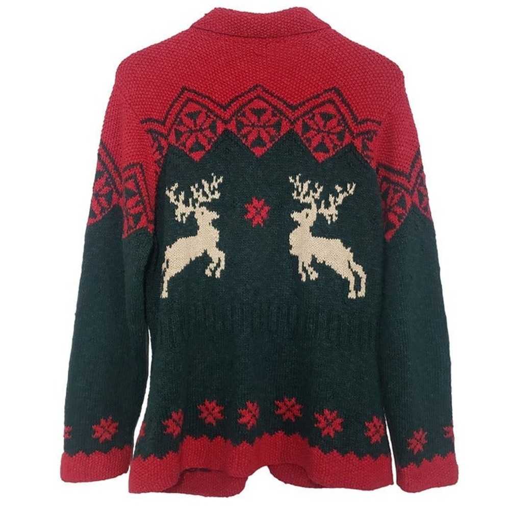 Lauren Ralph Lauren Vintage Hand Knit Reindeer Ca… - image 8