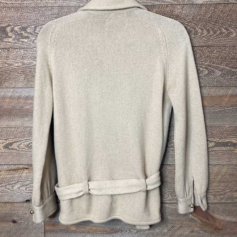 Vintage Hadley Camel Hair Sweater Tan Collared Lo… - image 6