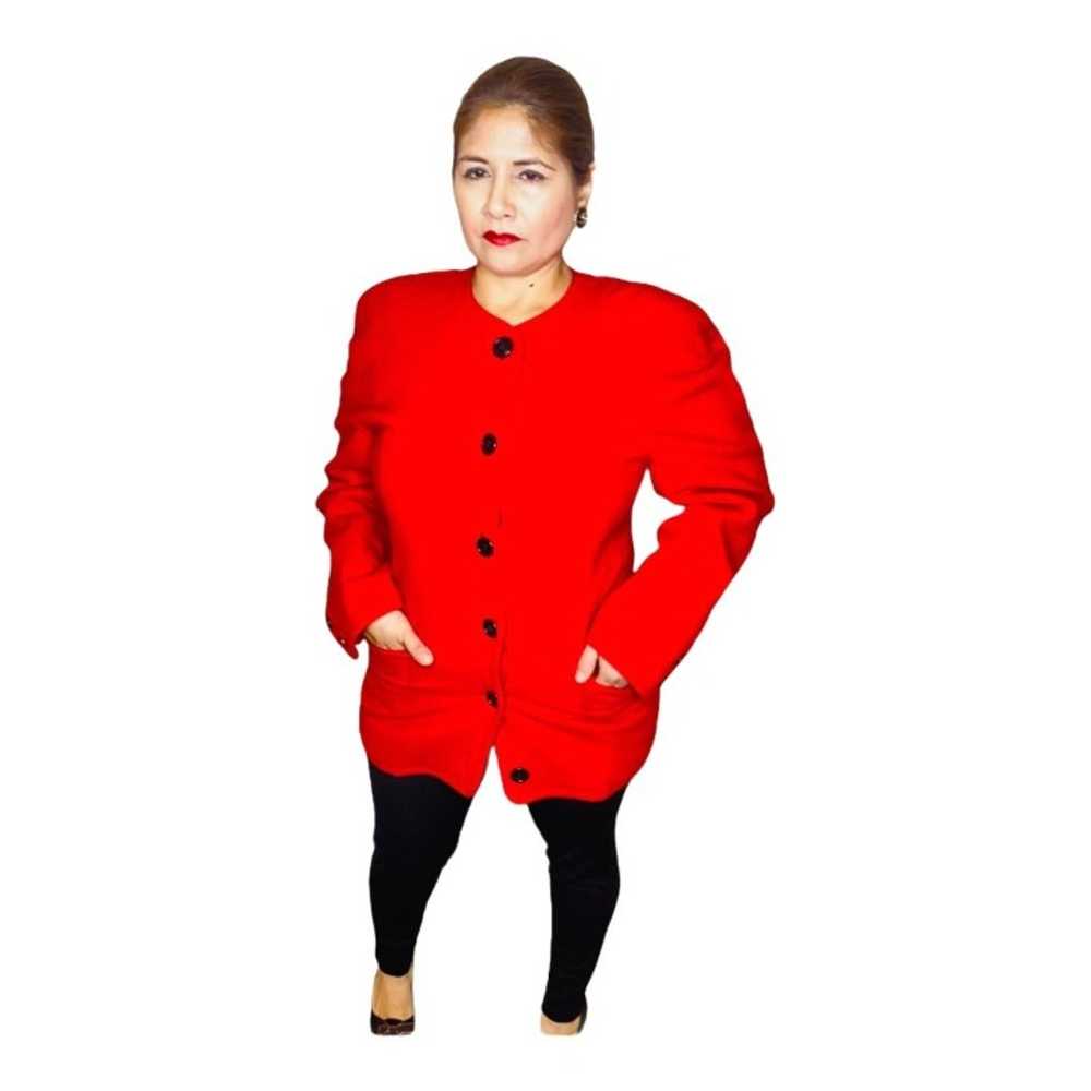 Nina Ricci Paris Vintage Boutique Red Cashmere Wo… - image 10