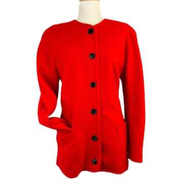 Nina Ricci Paris Vintage Boutique Red Cashmere Wo… - image 1