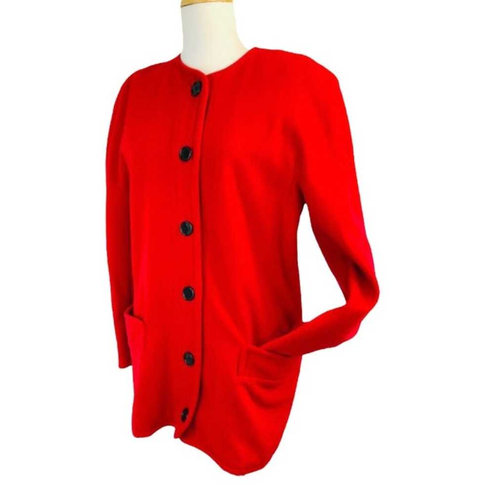 Nina Ricci Paris Vintage Boutique Red Cashmere Wo… - image 2