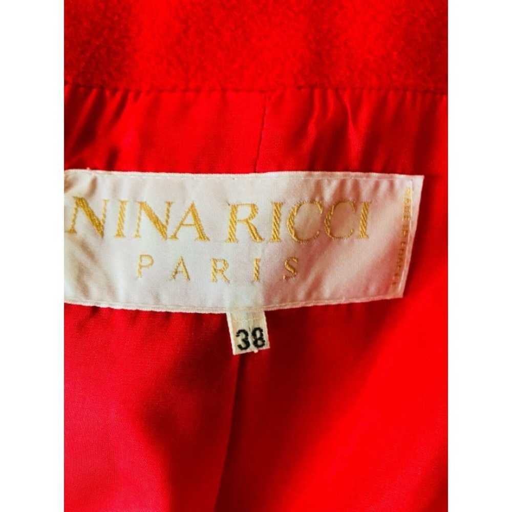 Nina Ricci Paris Vintage Boutique Red Cashmere Wo… - image 8