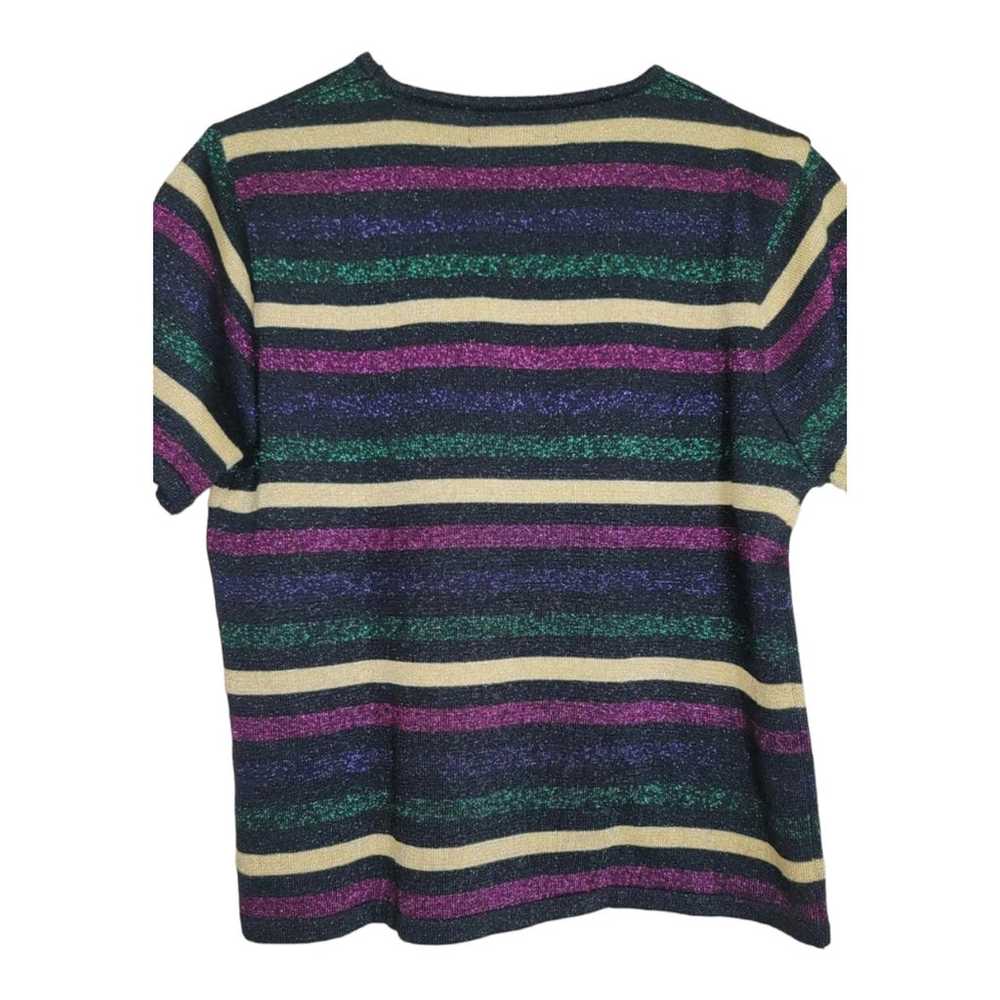Vintage Joan Leslie Sweater Large Top Striped Shi… - image 2