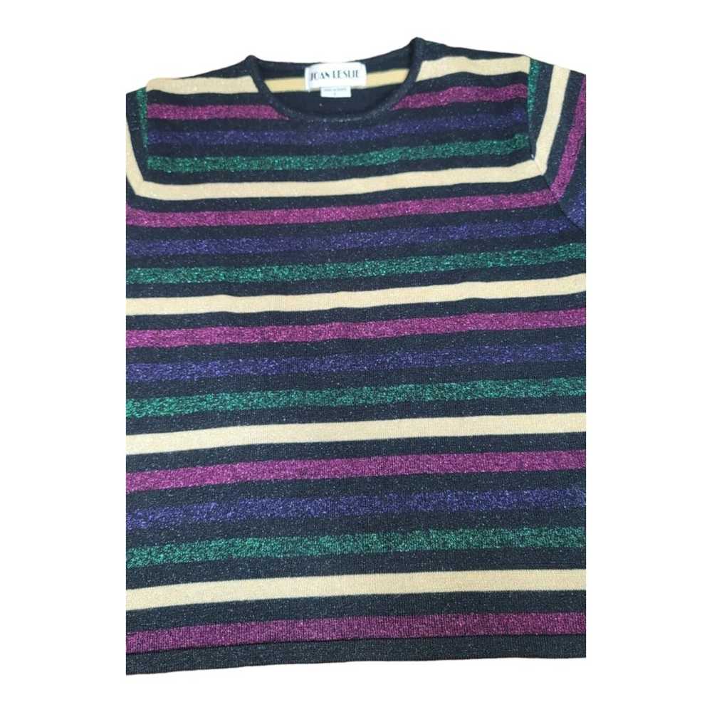 Vintage Joan Leslie Sweater Large Top Striped Shi… - image 4