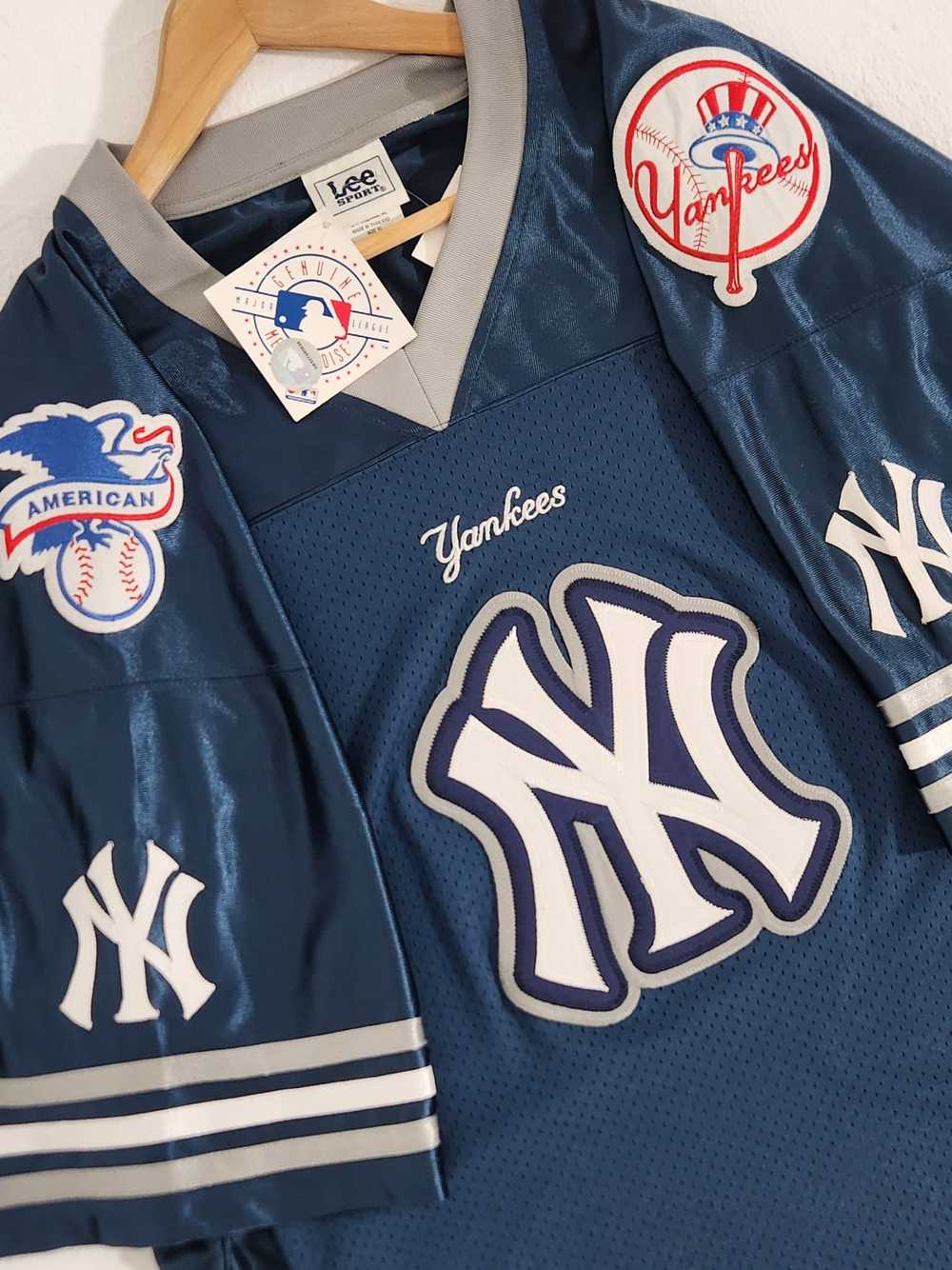 Vintage 1990's New York Yankees Lee Football Jers… - image 3