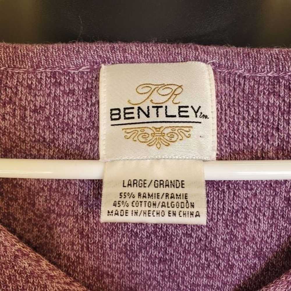 Vintage 80s Purple Striped Grandma Sweater - image 3