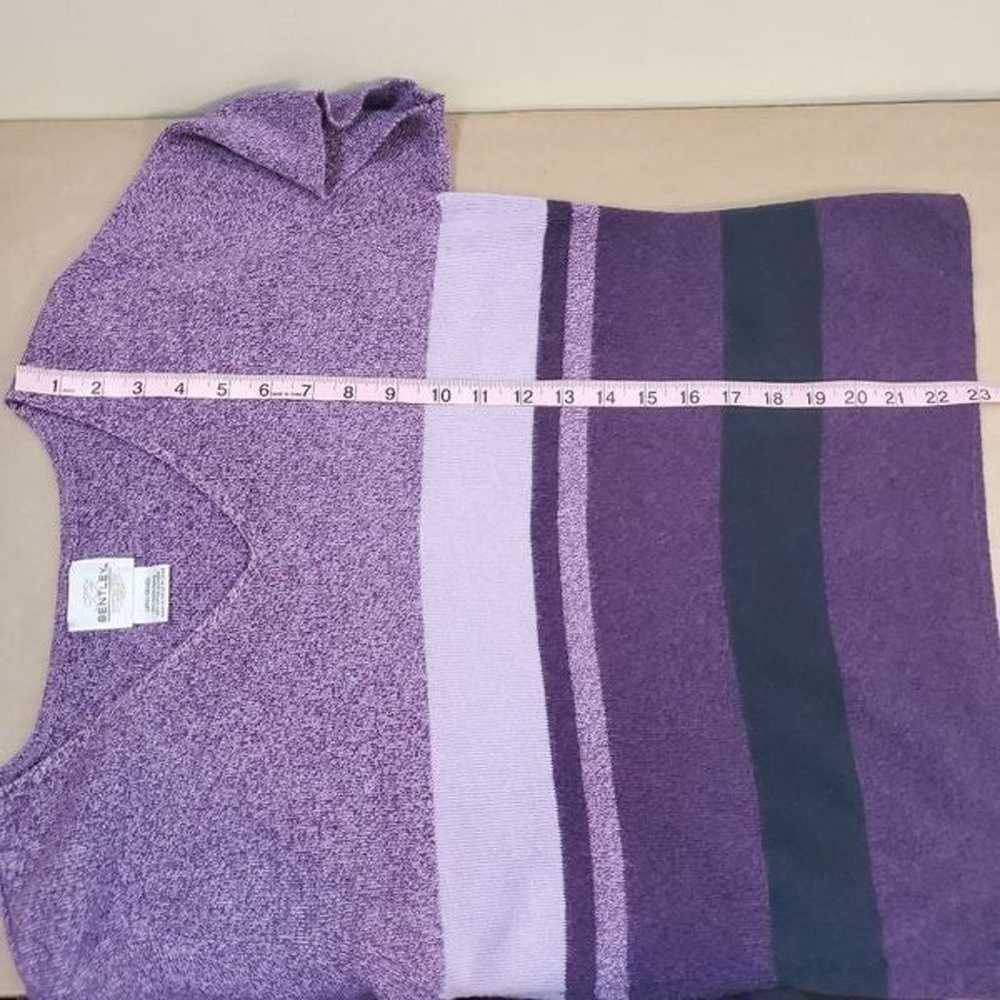 Vintage 80s Purple Striped Grandma Sweater - image 8