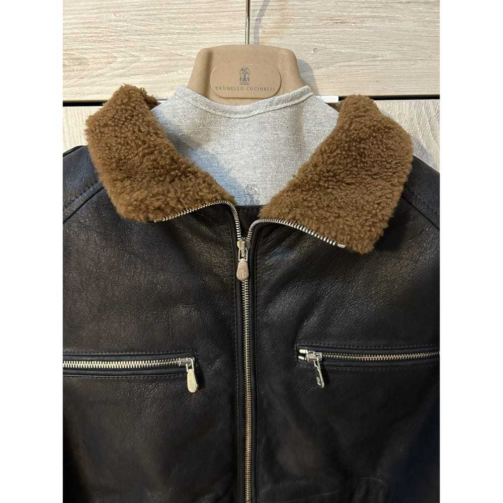 Brunello Cucinelli Leather coat - image 2