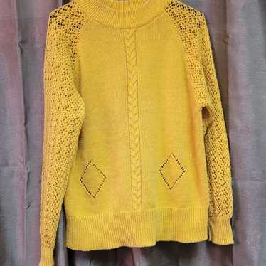 VINTAGE Cervelle Mustard Knit Sweater - image 1