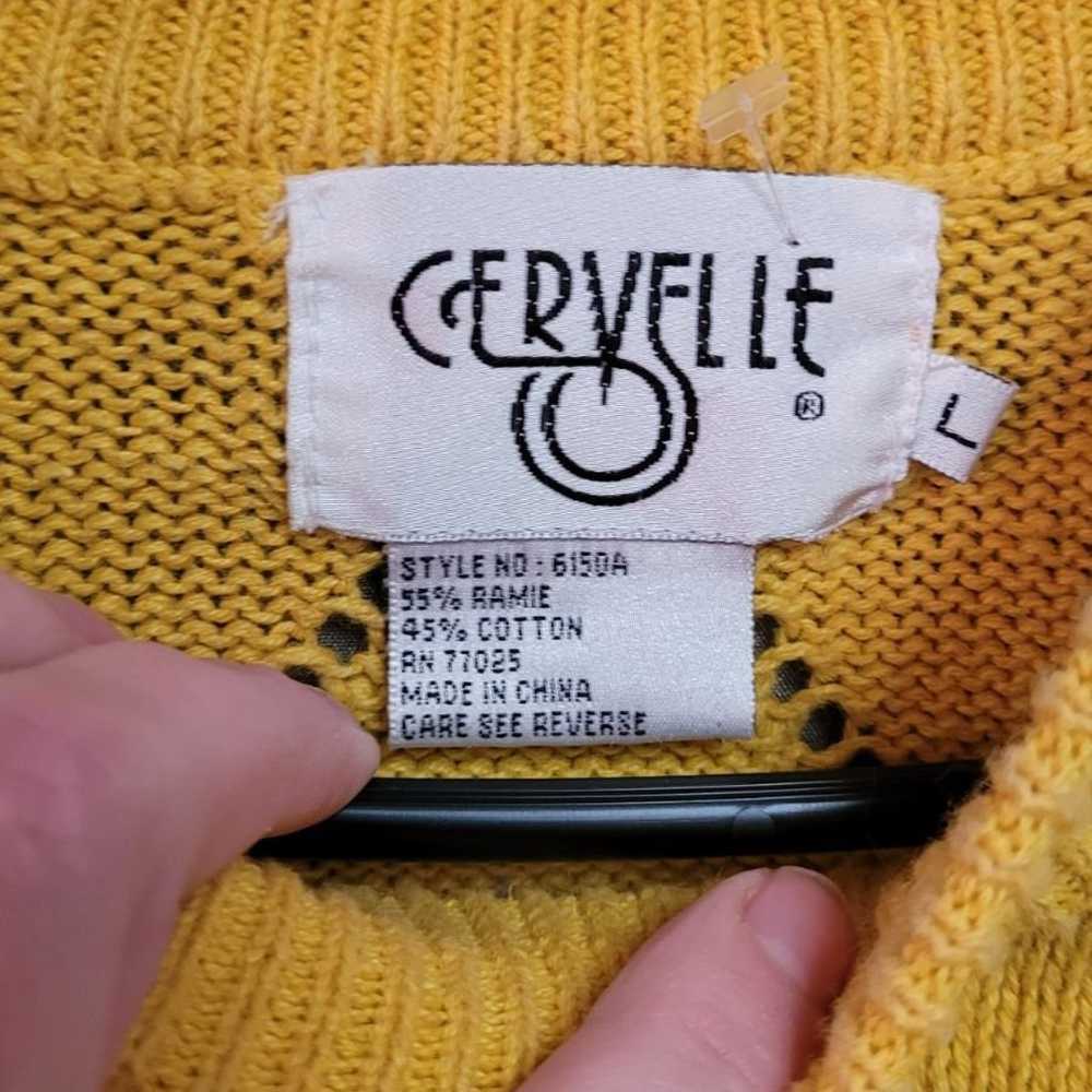 VINTAGE Cervelle Mustard Knit Sweater - image 2
