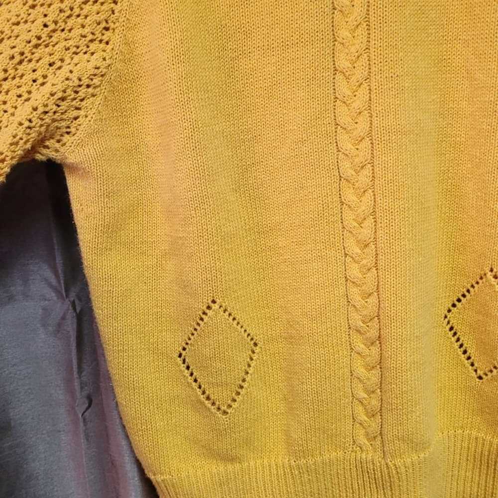 VINTAGE Cervelle Mustard Knit Sweater - image 3