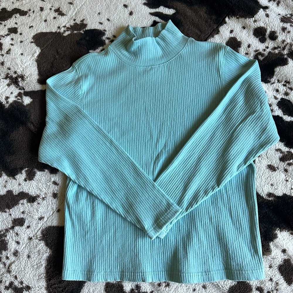 Vintage Dress Barn Turquoise Sweater SZ L - image 1