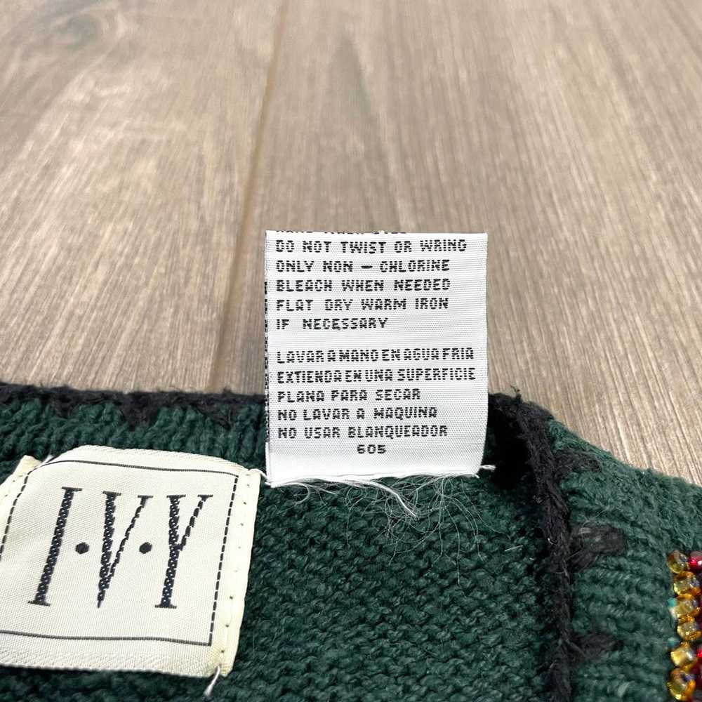 Vintage, Ivy, Silk Blend Green Sweater Vest, US W… - image 4