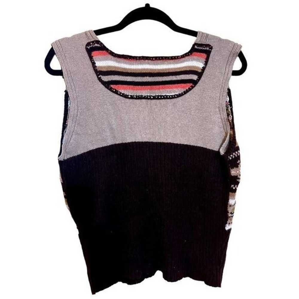 Vintage Tiara International Patterned Sweater Vest - image 2