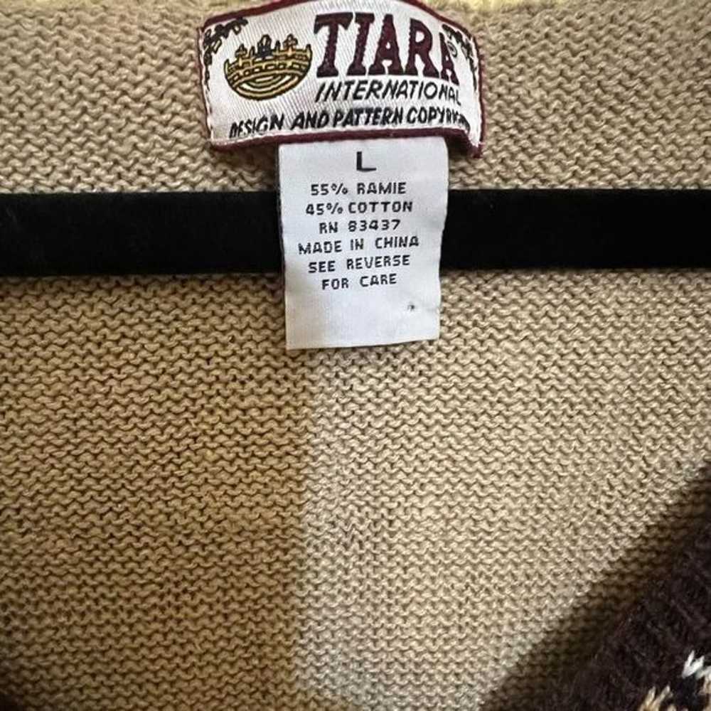 Vintage Tiara International Patterned Sweater Vest - image 3
