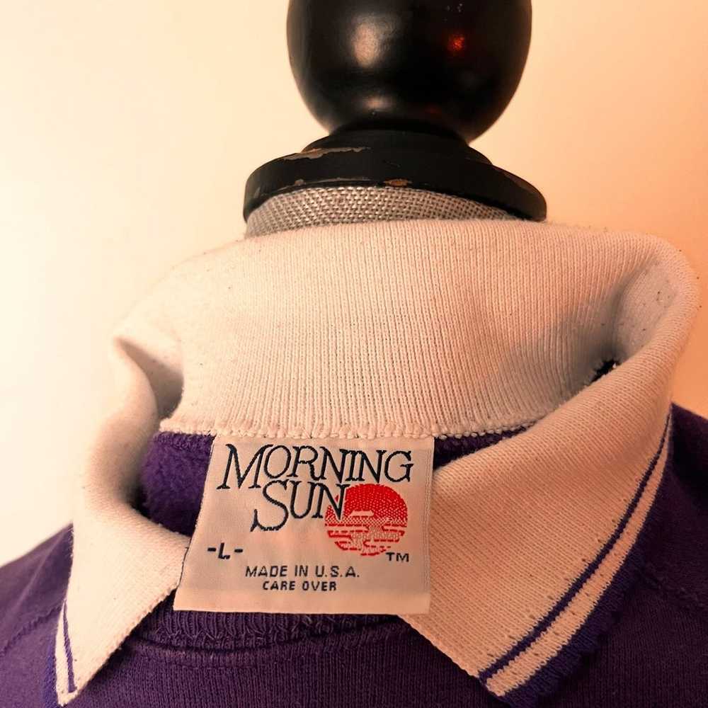Vintage Morning Sun • Flower Sweatshirt • Sz Large - image 4