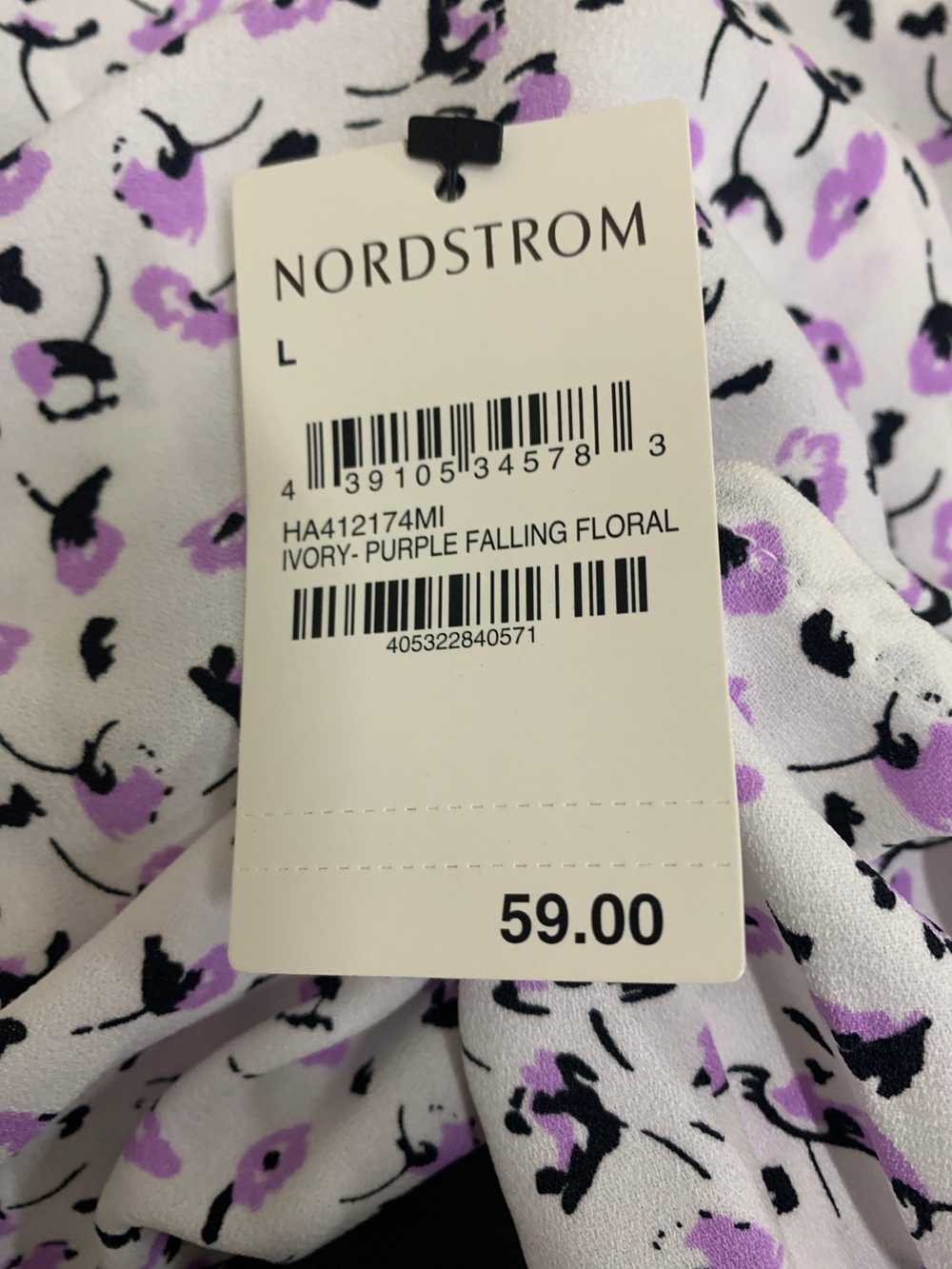 Nordstrom Women's White & Lilac Floral Blouse NWT… - image 4