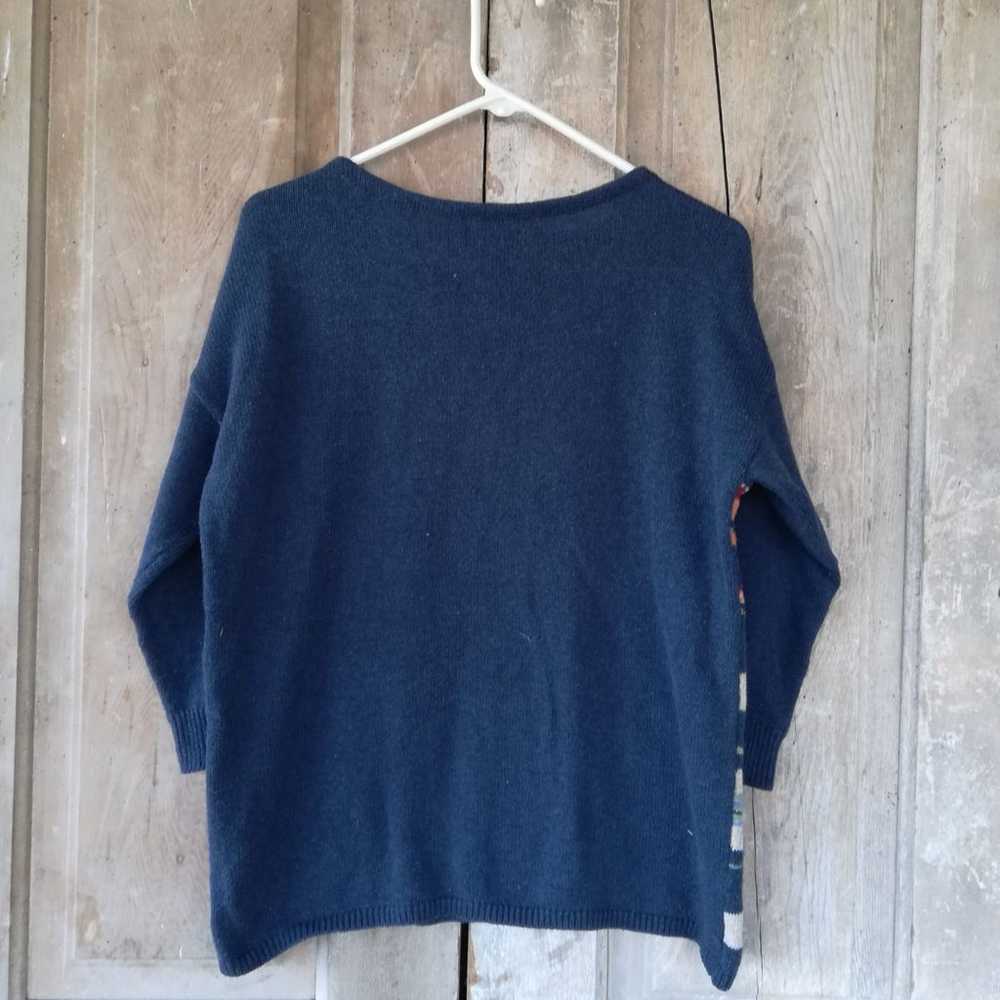 Blue Aztec Sweater - image 3
