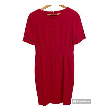 Liz Claiborne Vintage Bright Pink Sheath Dress - image 1