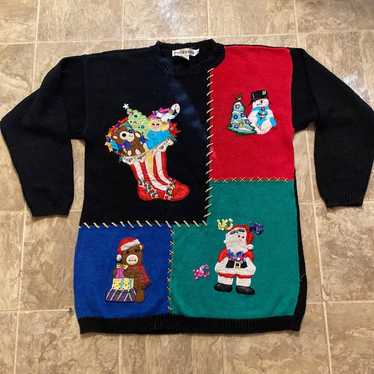 Vintage Ugly Christmas Sweater Sz M - image 1